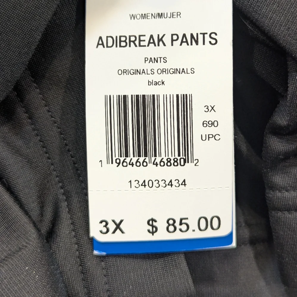 Adidas | Women's Adibreak Snap-Leg Track Pants | Blue/White | Plus Size 3X - Picture 6 of 8